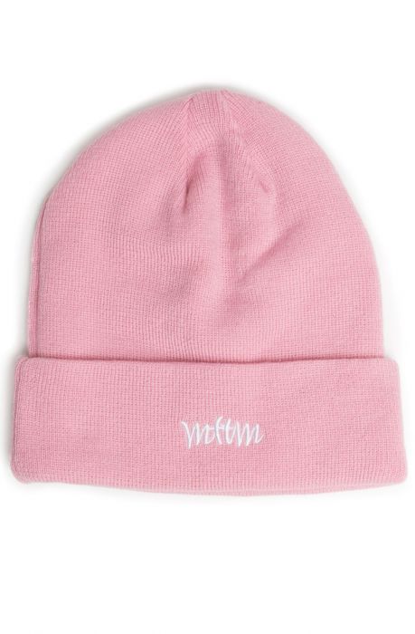 The Married to the Mob Logo Beanie in Pink