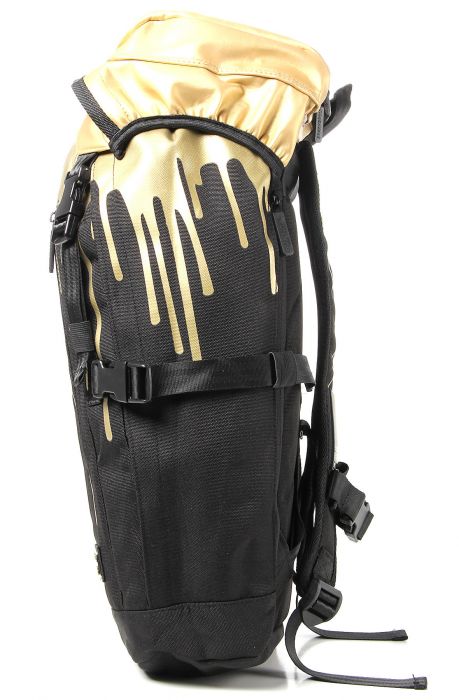 The Sprayground Gold Drips Top Loader Backpack