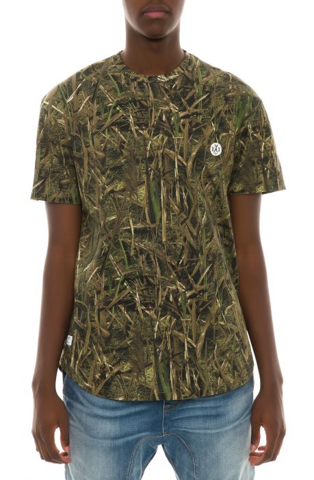 The Dotted Logo Tee in Reed Camo