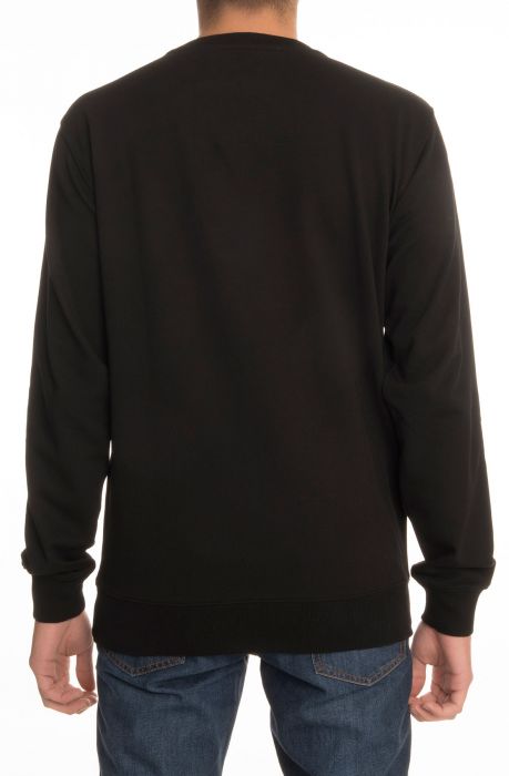 The Monogram Crewneck Sweatshirt in Black Black