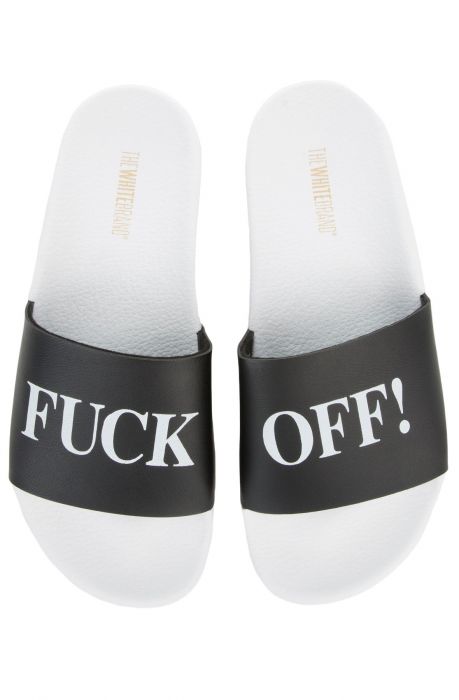 The Fuck Off Slide in White and Black