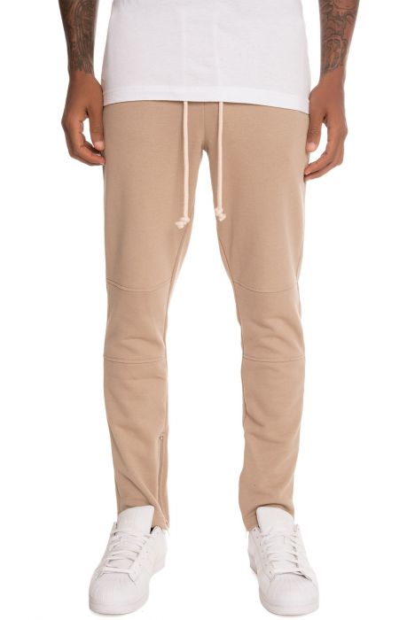 The Paneled Slim Jogger Sweats in Sand