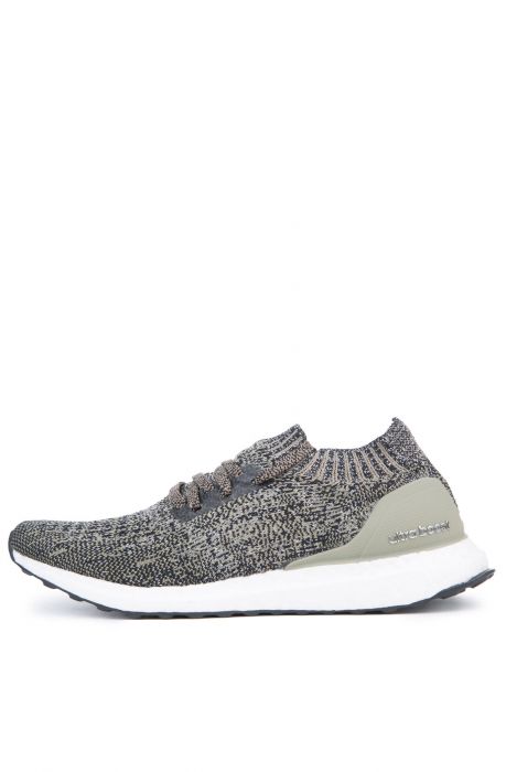 The Men's Ultraboost Uncaged in Trace Cargo, Core Black and Chalk Pearl