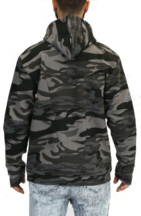 The Long Sleeve Pullover Hoodie in Gray Camo