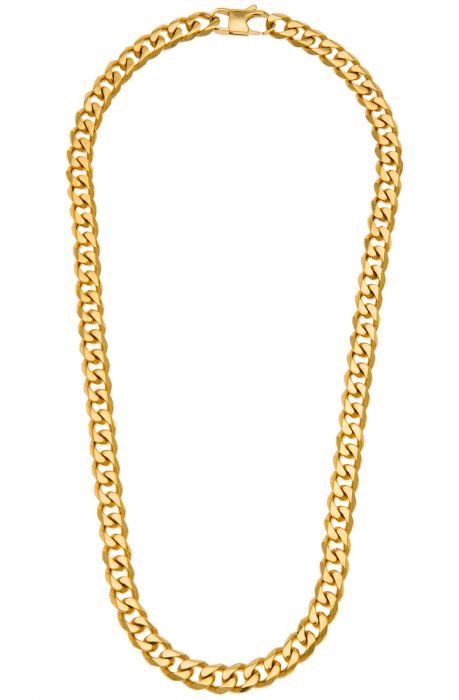 The Polished 18k Gold Plated Stainless Steel 24 Cuban Link Chain in Gold