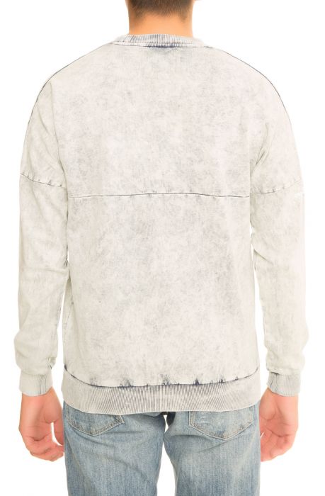 The Crks Overdyed Dolman Crew Sweatshirt in Bleached White