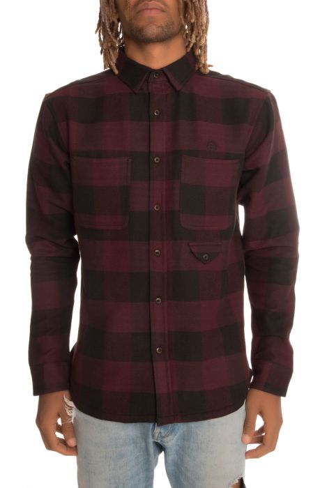 The Division Flannel in Burgundy