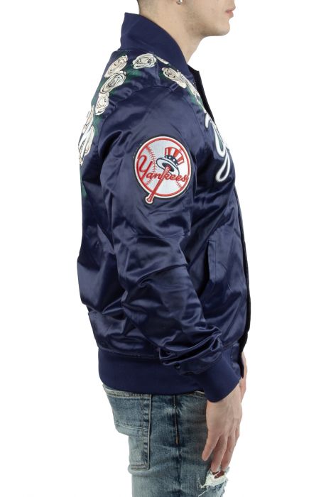 NEW YORK YANKEES ROSES SATIN JACKET (WHITE) – Pro Standard