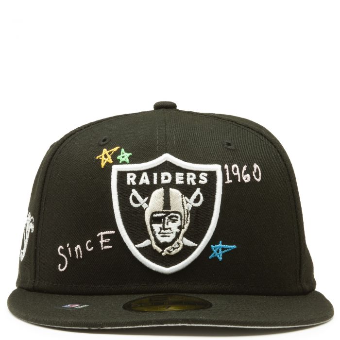 NEW ERA CAPS Las Vegas Raiders Scribble Fitted Hat 60243706 - Karmaloop