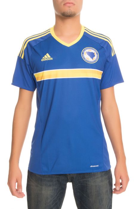 The Bosnia-Herzegovina Home Jersey in Blue and Yellow