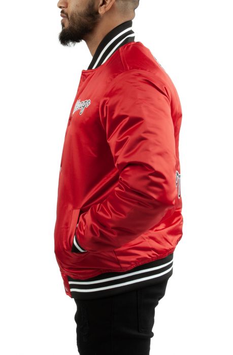 Jackets Mitchell & Ness Heavyweight Satin Houston Rockets Jacket Scarlet