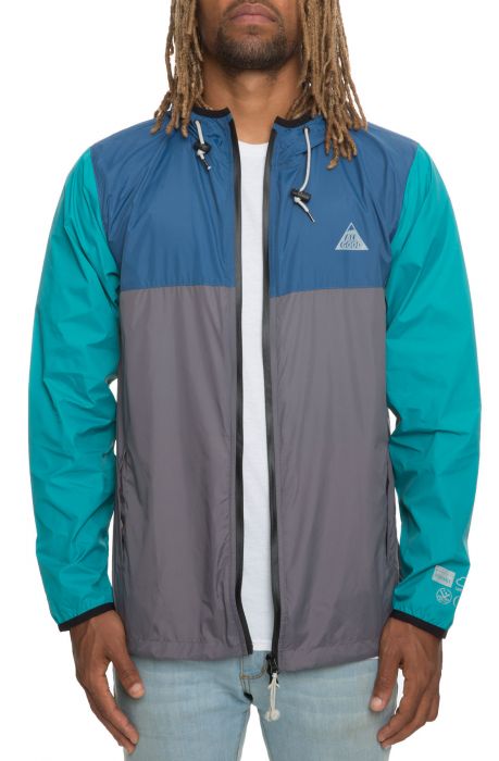 The Deep Descent Jacket in Teal and Grey