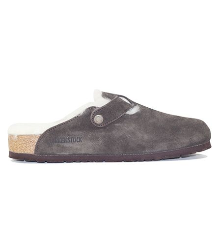 BIRKENSTOCK Birkenstock for Men: Boston Fur Suede Mocha Sandal 259061 ...