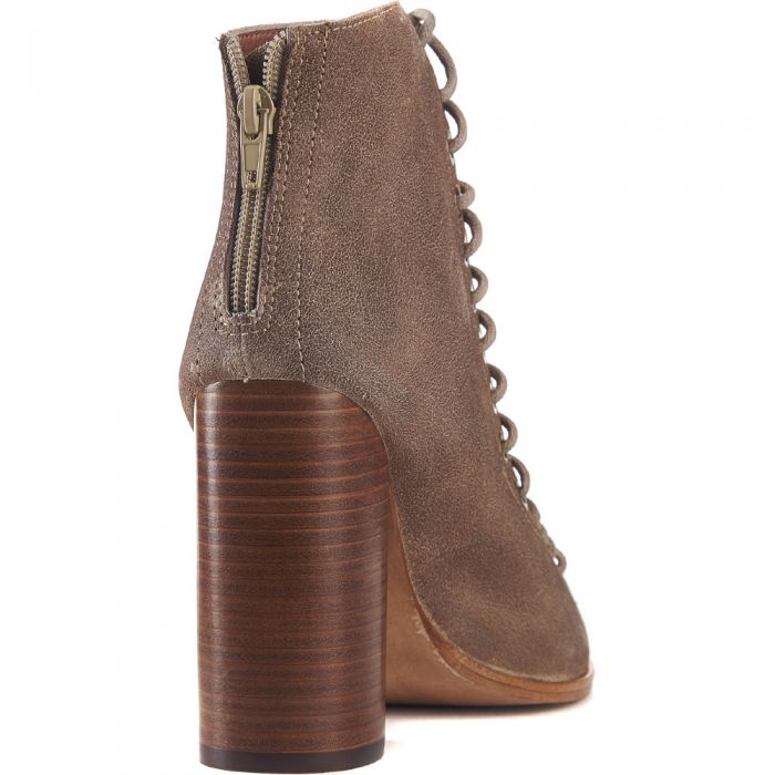 Jeffrey Campbell for Women: Free Love Taupe Heel Lace Up Booties