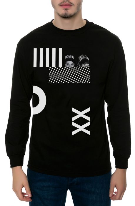 The X and O Long Sleeve Tee in Black