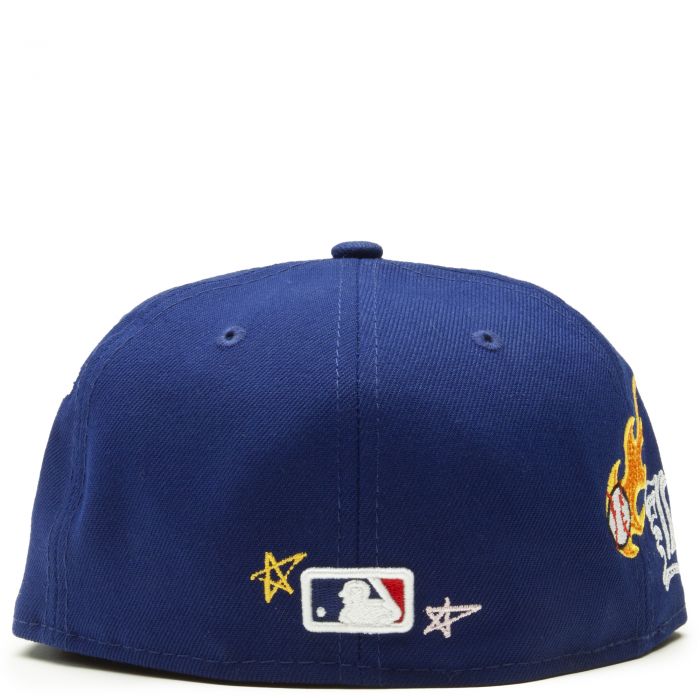LA Dodgers Hat Cap Fitted 7 3/8 Black New Era 59Fifty MLB