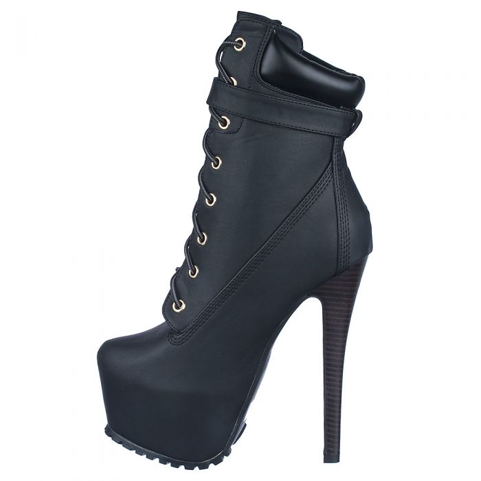 SPRINGLAND Jaylo-04 Platform High Heel Boot JAYLO-04/BLACK - PLNDR