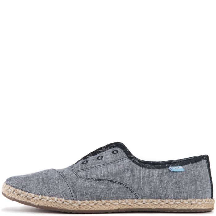 Toms for Women: Palmera Grey Chambray Slip-Ons