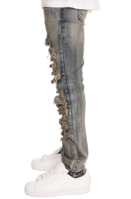 The Tattered Denim Jeans in Vintage Distress