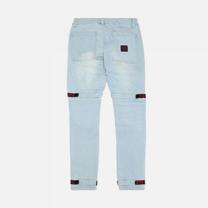 8&9 MFG Co. Strapped Up Slim Utility Light Washed Jeans Bred PSTRLHBRED - Karmaloop