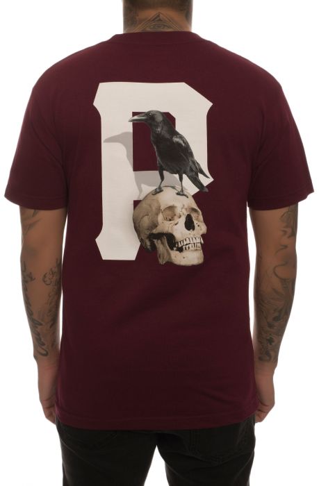 The Raven Tee in Burgundy