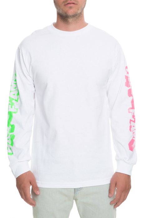 HALL OF FAME The Stoneaged Longsleeve Tee in White C17HMPC02-WHT ...