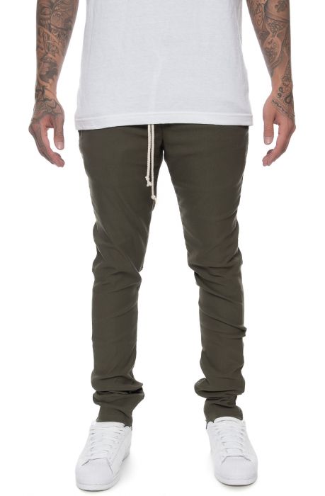 The Icon Zip Pant in Distressed Olive