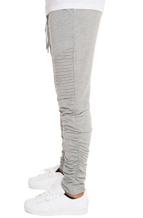 The Overlord Rouched Sweats in Heather Grey Heather Grey