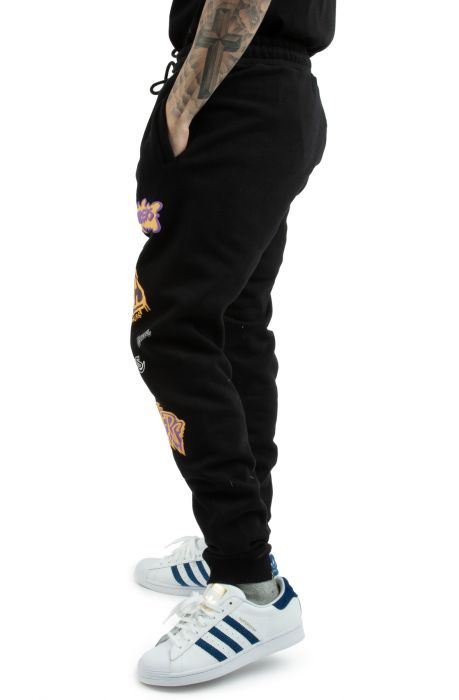 Mitchell and Ness Los Angeles Lakers Slap Sticker Sweatpant Black