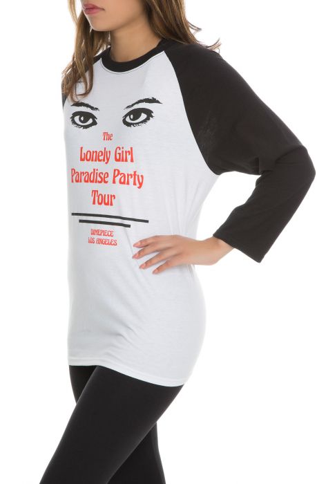 The Lonely Girl Cotton Raglan in White