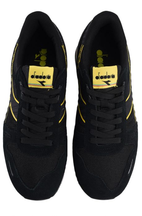 The Titan II Sneaker in Black and Vibrant Yellow