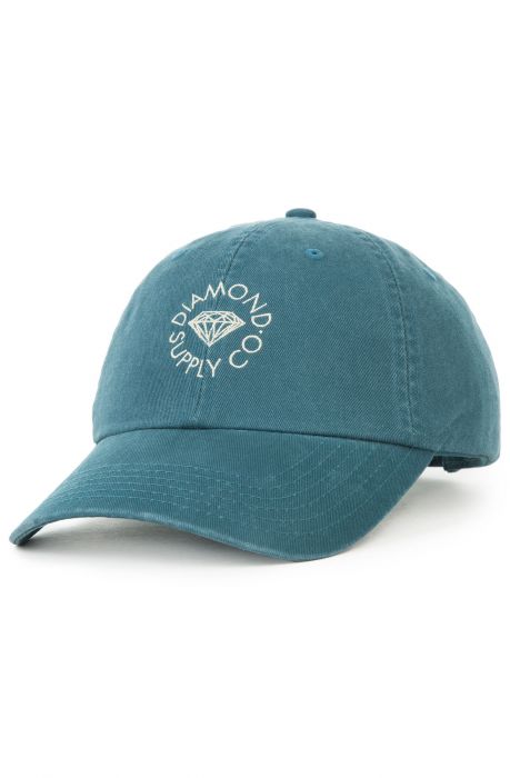 The Circle Logo Sports Washed Twill Dad Cap in Navy