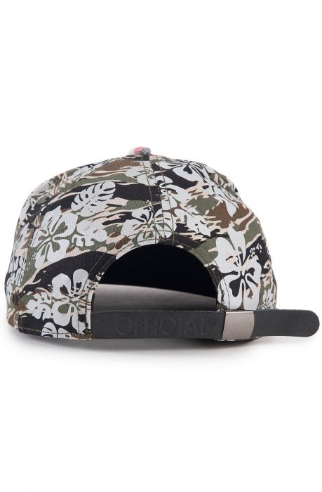 The Island Hop Camo Floral Combo Snapback Hat in Camo