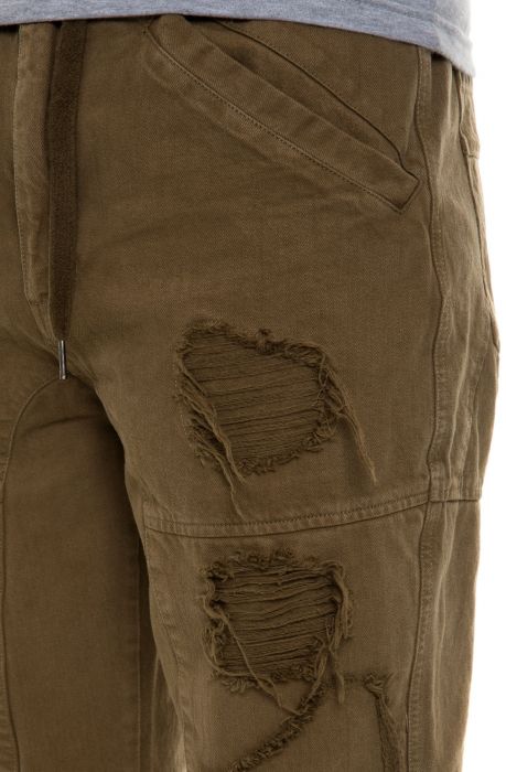 The Twill Repaired Pants in Zen Olive