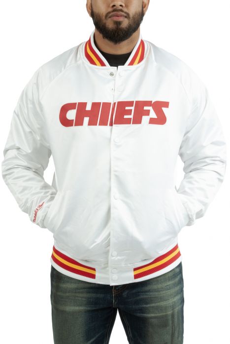 Men's Kansas City Chiefs Mitchell & Ness Red Team Full-Zip Hoodie Jacket