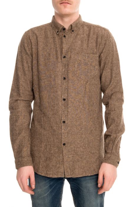 The Pete LS Buttondown in Toffee