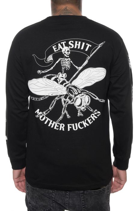 The Fly LS Tee in Black and White