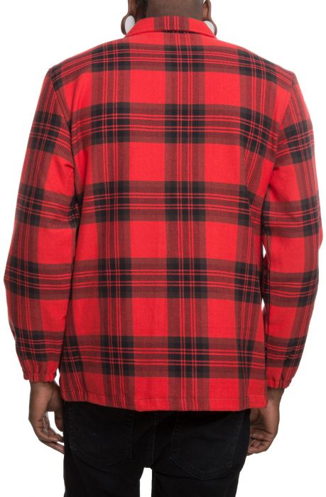 10 DEEP The Flannel Coach's Jacket in Red 183TD0202-RED - Karmaloop