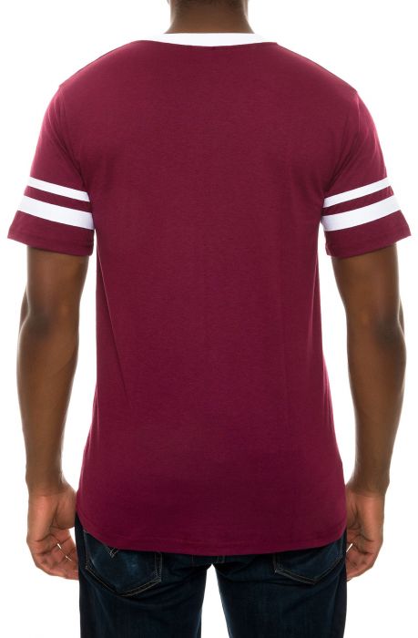 The Classic P Soccer Tee in Burgundy