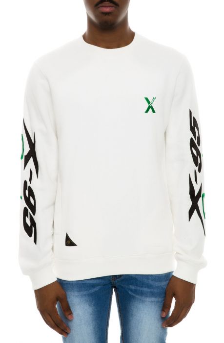 The X-95 Racing Crew Sweatshirt in Off White
