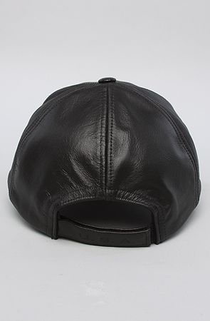 The Leather Snapback Hat in Black