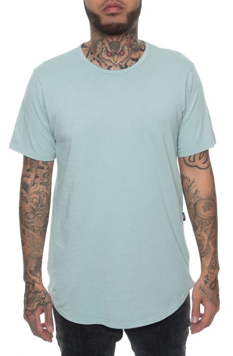 The Garment Dyed Side Zip Tee in Mint