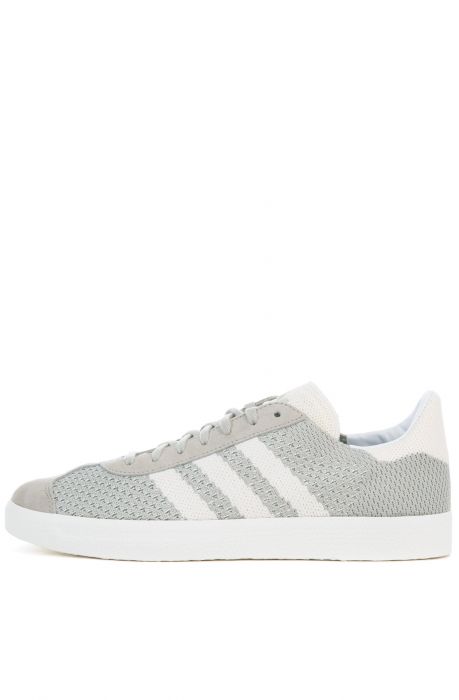 The Gazelle Primeknit in Sesame, Off White and Trace Green S 17