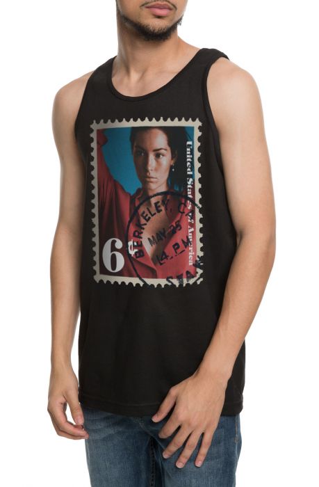 The 6 Cent Stamp Tank Top in Black