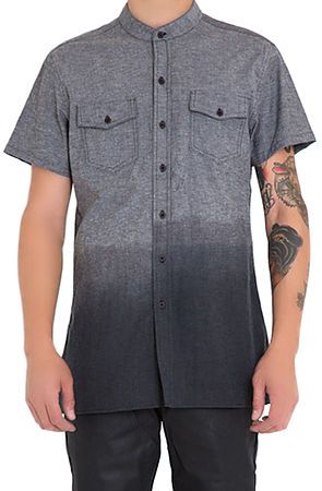 The SS Chambray Buttondown in Black & Charcoal