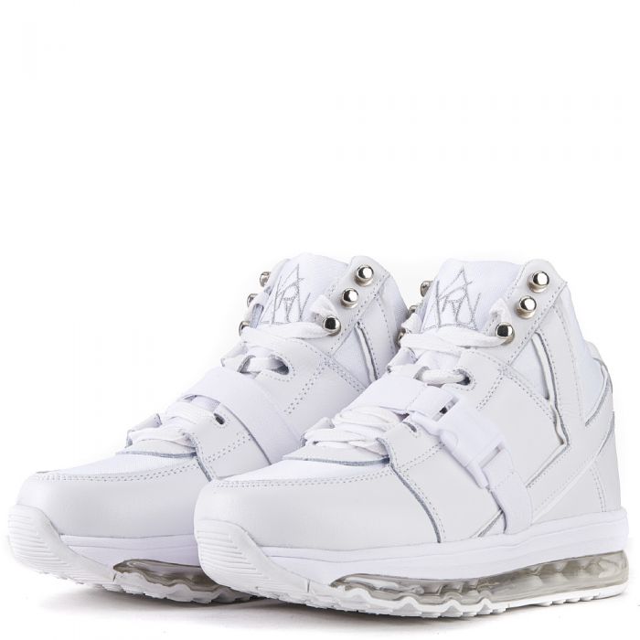 Y.R.U. for Women: Qozmo Aiire White Sneakers