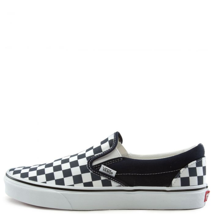 Black and white plaid slip on vans deals