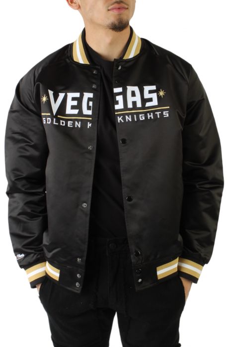 MITCHELL & NESS Vegas Golden Knights Satin Jacket SJKT6738-VGKYYPPPBLCK ...