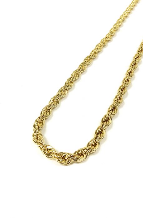 14k Gold Plated Thick Rope Chain Necklace