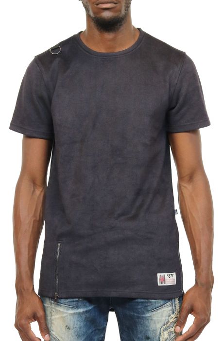 Kleep premium suede outshell feels french terry tee in black